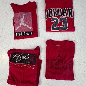 (4) Jordan Big Boys’ Long Sleeve Tee Set – Size Youth Large